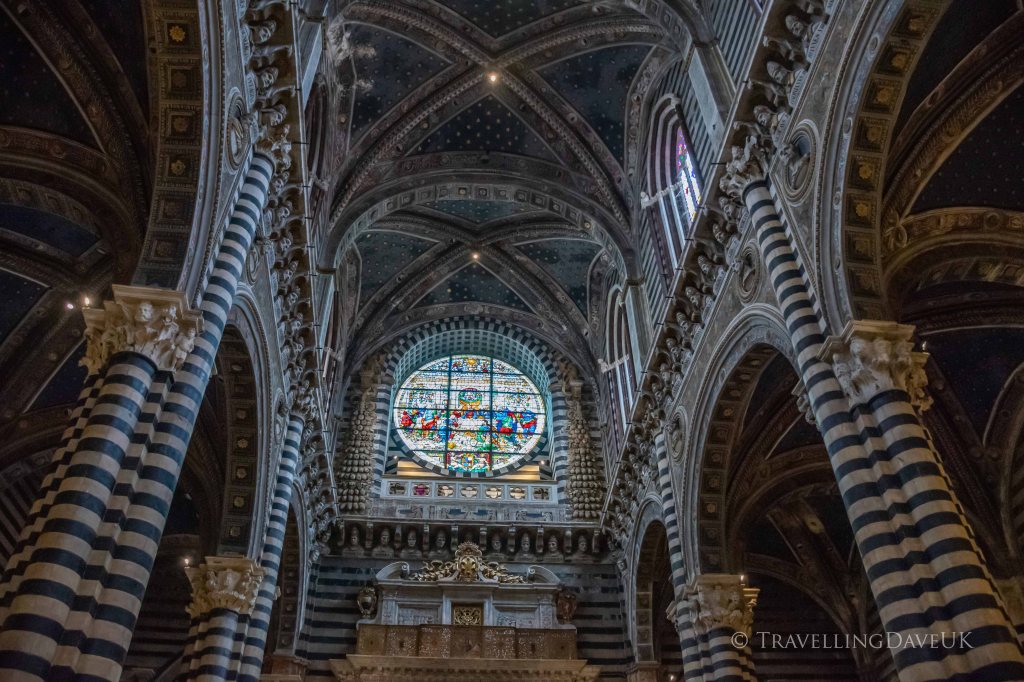 A view from inside Siena Cathedral in Tuscany in Italy