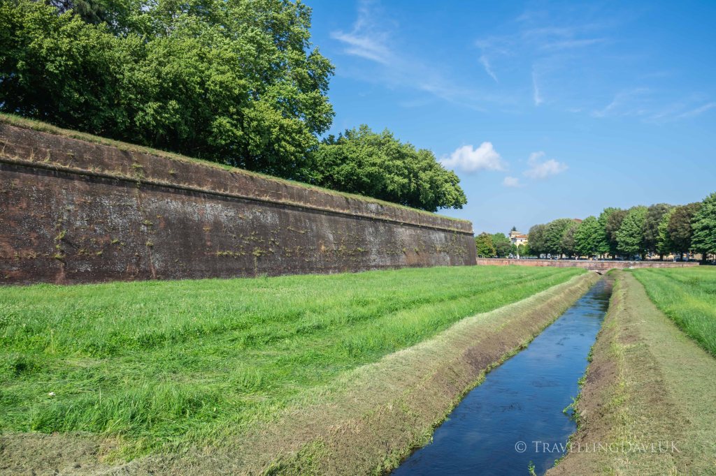 View of Lucca City Walls in Italy