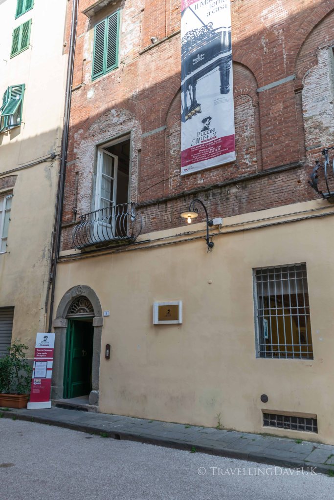 View of the building housing the Puccini Museum in Lucca in Italy