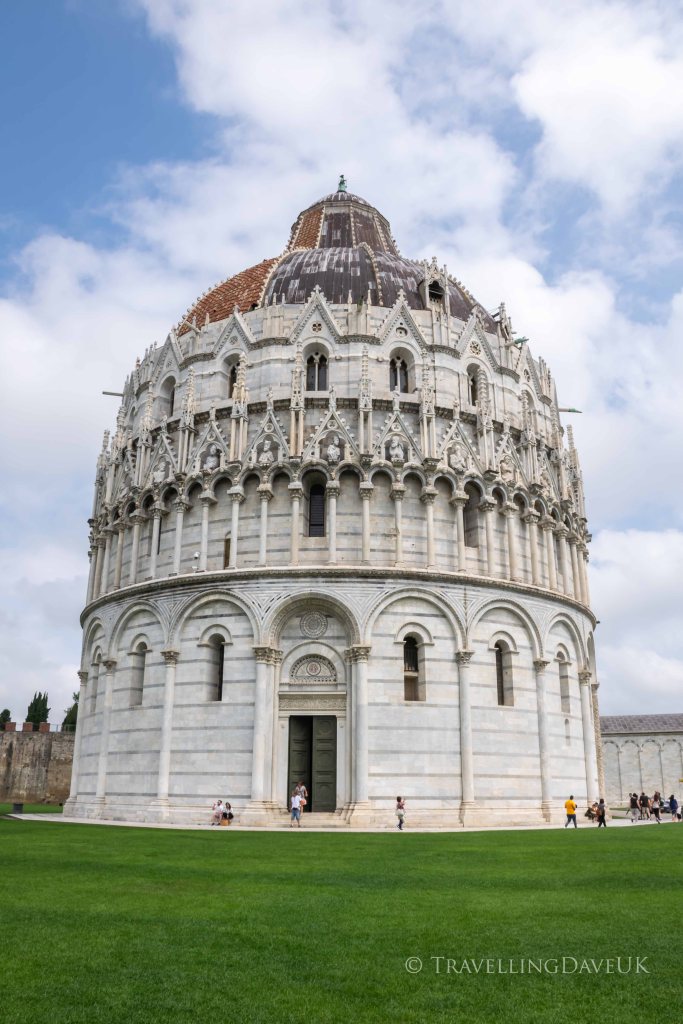 View of the Baptistery in Pisa in Italy