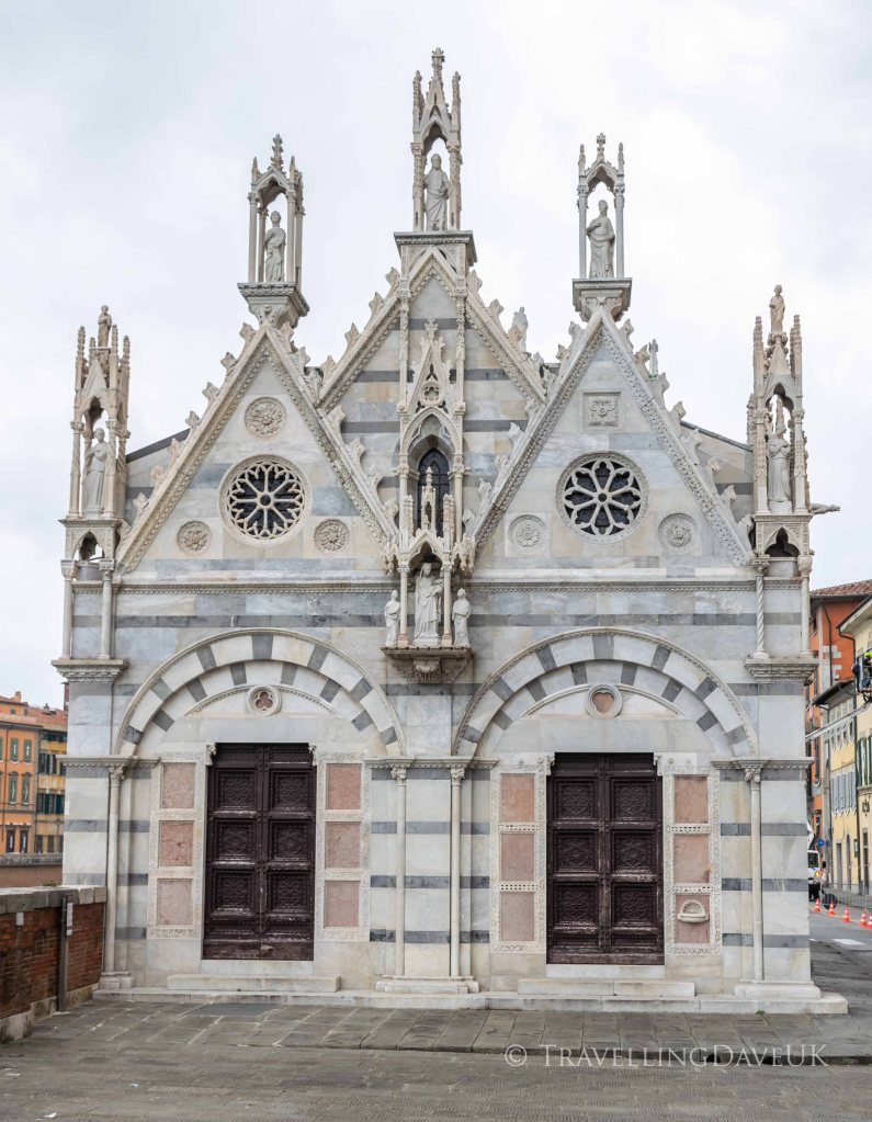 View of Santa Maria della Spina church in Pisa in Italy
