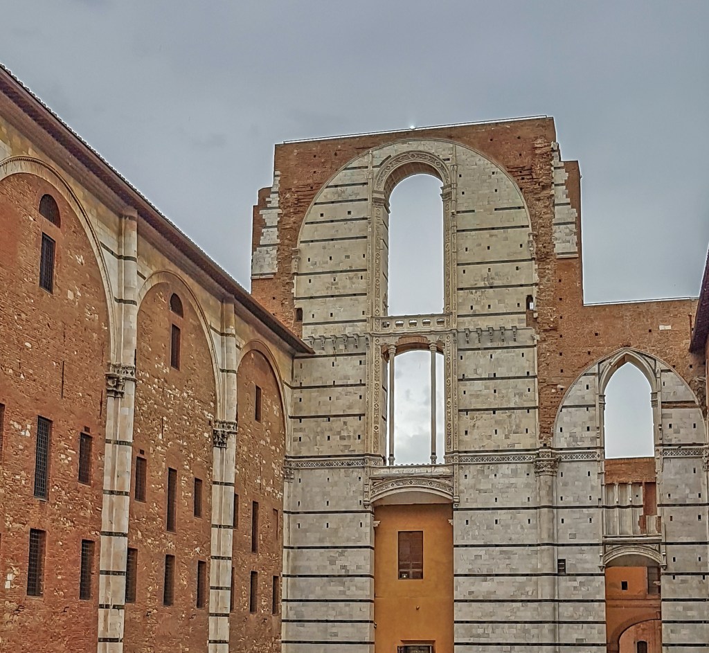 View of the Facciatone lookout in Siena in Italy